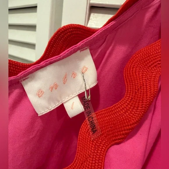 Entro Ric Rac One Shoulder Dress Large - Picture 3 of 7